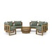 Authentic Teak Wood Furniture - Arena 6 - Piece Sectional Set - Teak HQ™