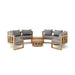 Authentic Teak Wood Furniture - Arena 6 - Piece Sectional Set - Teak HQ™