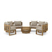 Authentic Teak Wood Furniture - Arena 6 - Piece Sectional Set - Teak HQ™
