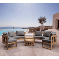 Authentic Teak Wood Furniture - Arena 6-Piece Sectional Set