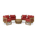 Authentic Teak Wood Furniture - Arena 6 - Piece Sectional Set - Teak HQ™