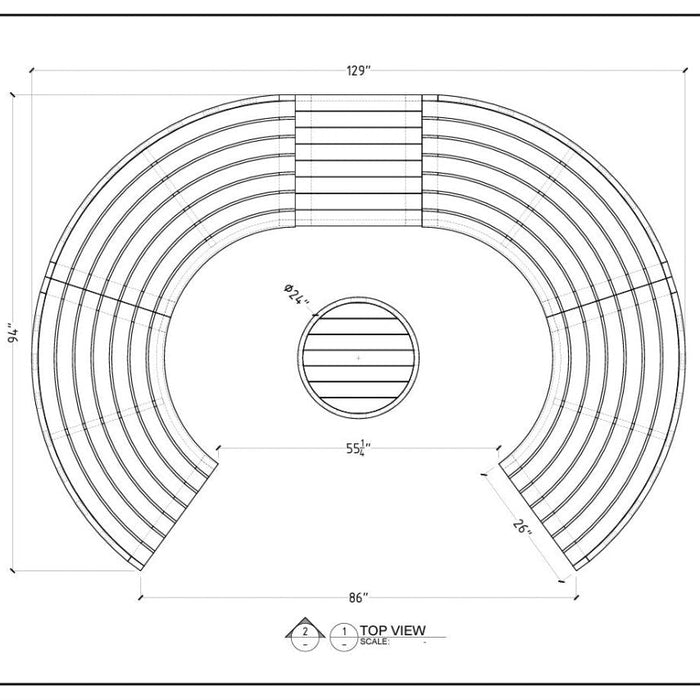 Authentic Teak Wood Furniture - Arena 6 - Piece Sectional Set - Teak HQ™