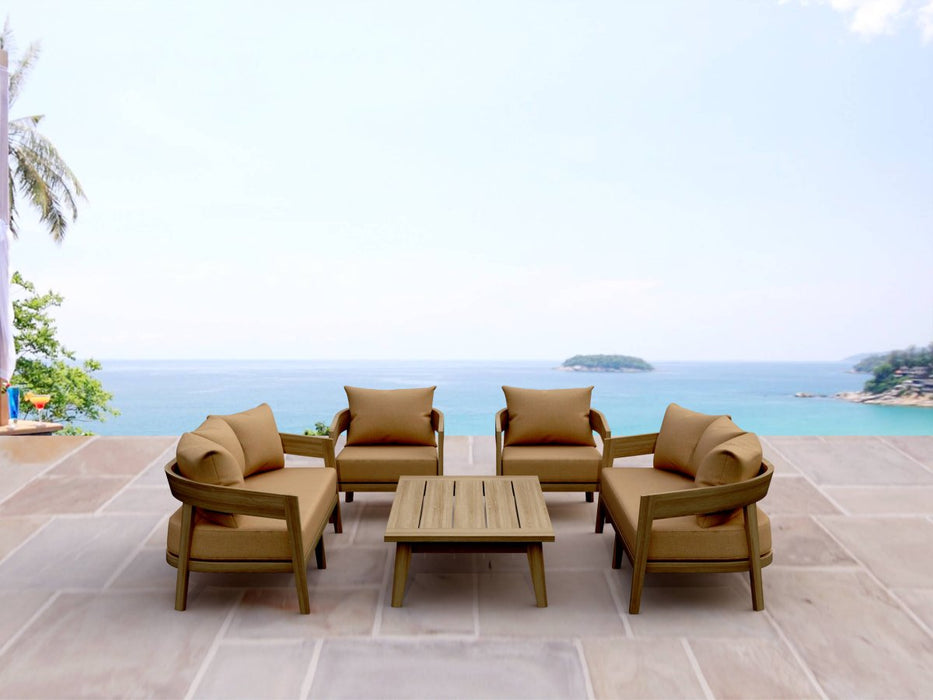Best Teak Outdoor Furniture Set - Toscana 5 - Piece Package - Teak HQ™