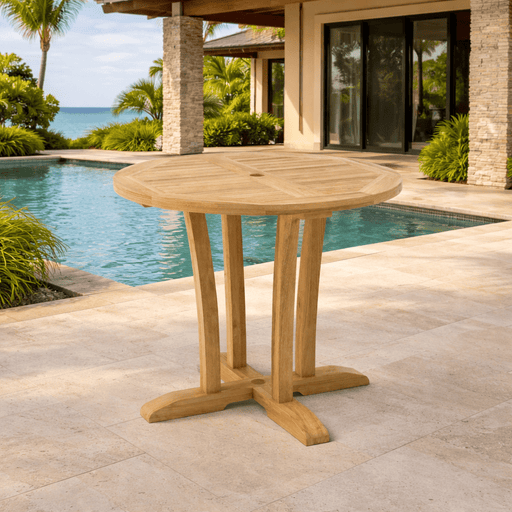 Bistro Teak Table (35" Round) - Descanso - Teak HQ™