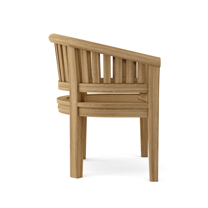 Contemporary Outdoor Teak Furniture - Curve 4-Piece Set