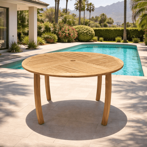 Circular Teak Dining Table (50" Diameter) - Dolphin - Teak HQ™