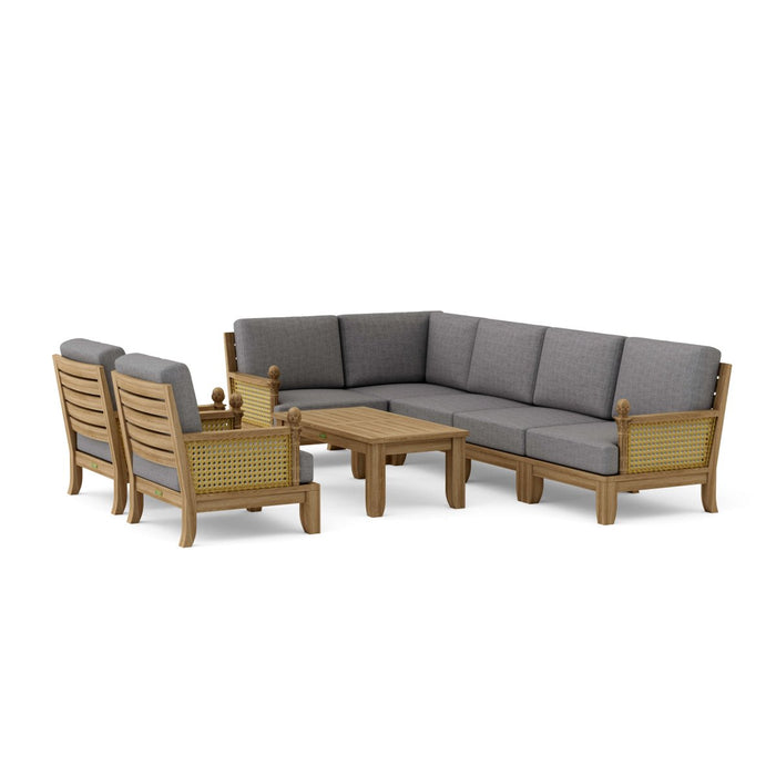 Classic Teak Furniture - Luxe 8 - Piece Modular Set - Teak HQ™
