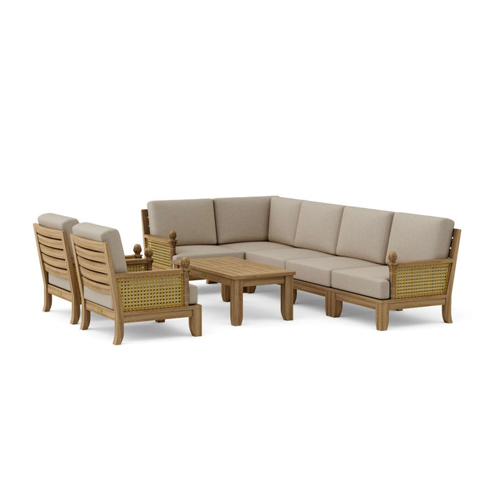 Classic Teak Furniture - Luxe 8 - Piece Modular Set - Teak HQ™
