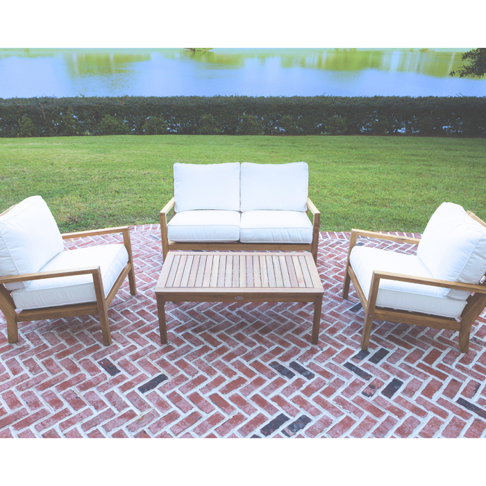 Teak Outdoor Loveseat - Coastal