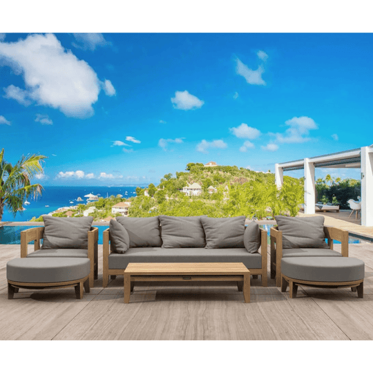 Contemporary Teak Garden Furniture - Coronado 6 - Piece Set - Teak HQ™