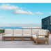 Contemporary Teak Outdoor Furniture - Riviera 6 - Piece Sectional Set - Teak HQ™