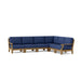 Contemporary Teak Outdoor Furniture - Riviera 6 - Piece Sectional Set - Teak HQ™