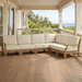 Contemporary Teak Outdoor Furniture - Riviera 6 - Piece Sectional Set - Teak HQ™