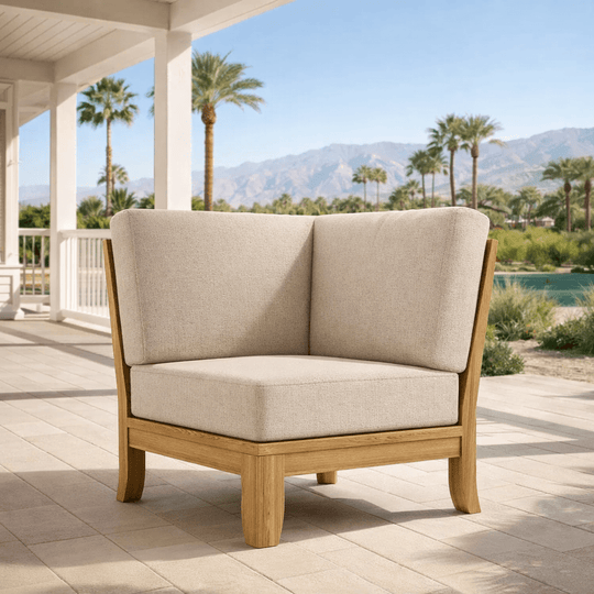 Corner Luxe Teak Sectional Piece - Teak HQ™
