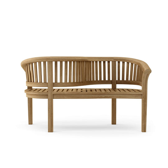Curved Teak Outdoor Bench (2 - Seater) - Curve - Teak HQ™