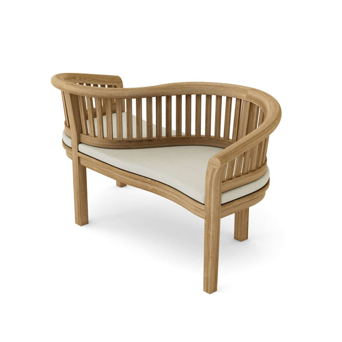 Curved Teak Outdoor Bench (2 - Seater) - Curve - Teak HQ™