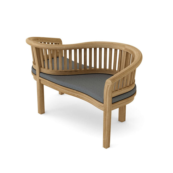 Curved Teak Outdoor Bench (2 - Seater) - Curve - Teak HQ™