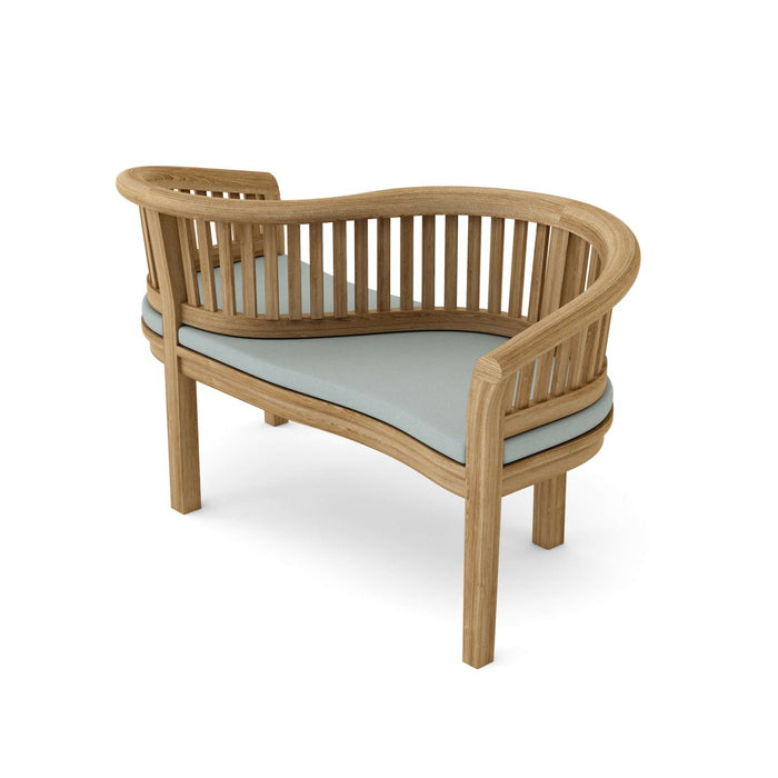 Curved Teak Outdoor Bench (2 - Seater) - Curve - Teak HQ™
