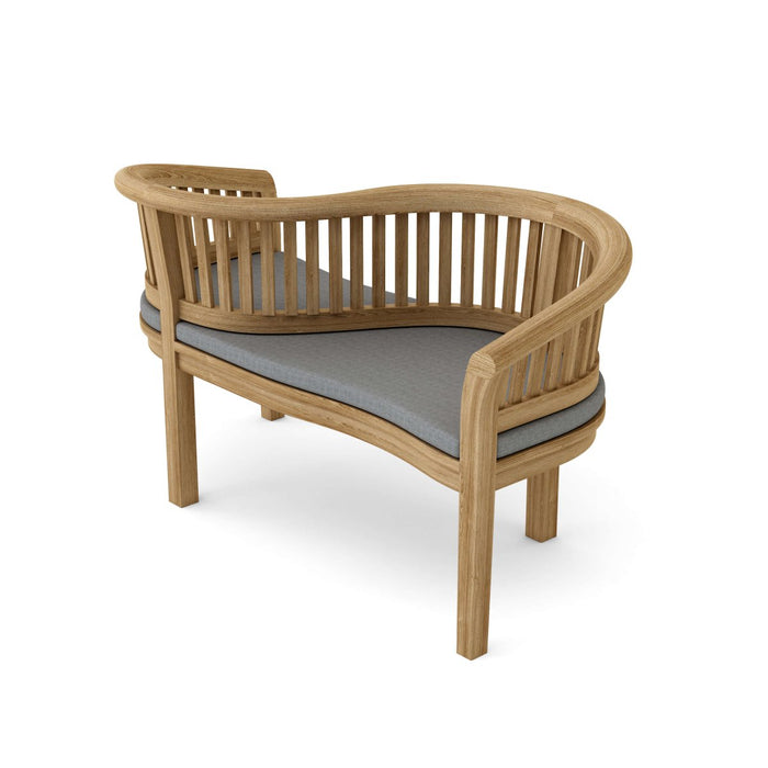 Curved Teak Outdoor Bench (2 - Seater) - Curve - Teak HQ™
