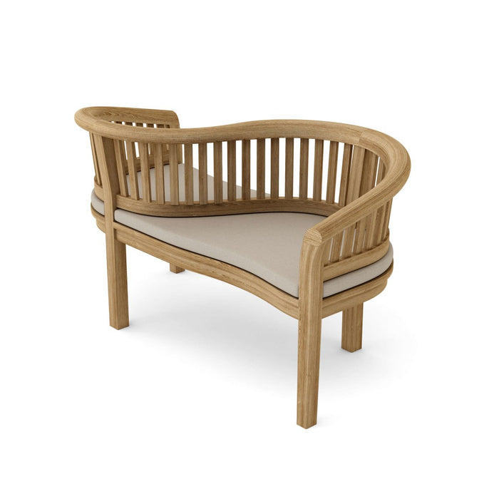 Curved Teak Outdoor Bench (2 - Seater) - Curve - Teak HQ™