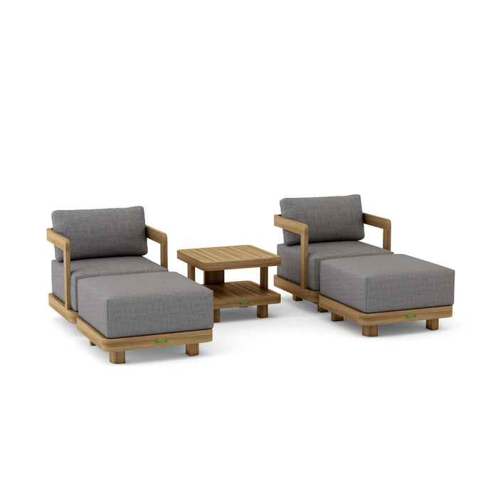 Teak Wood Garden Furniture - Granada 5-Piece Set