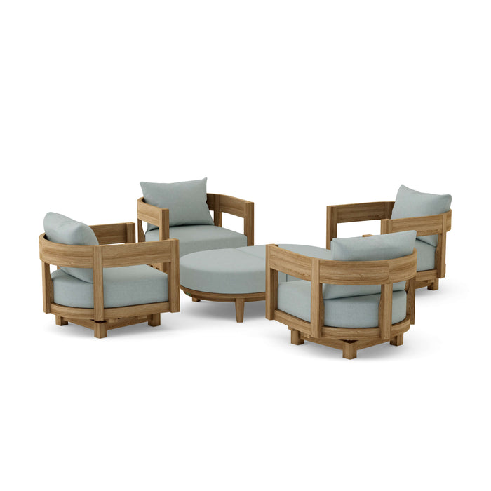 Modern Teak Patio Furniture - Coronado 6-Piece Set