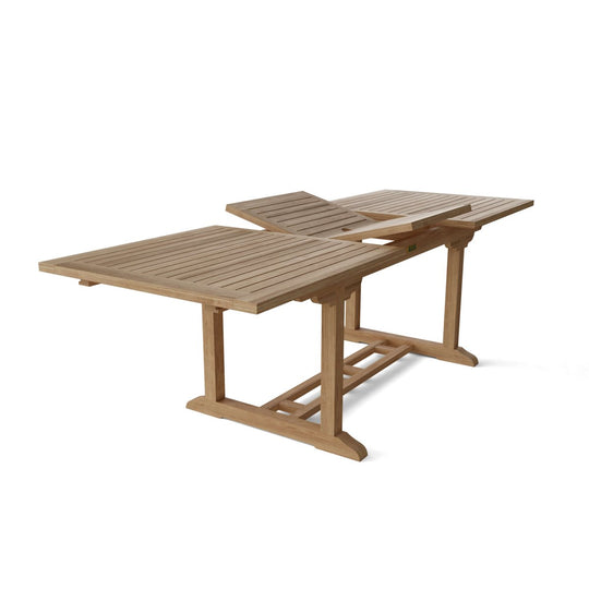 Expandable Teak Dining Table (94" Long Rectangle) - Bahama - Teak HQ™