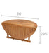 Foldable Teak Table (60" Round) - DropLeaf - Teak HQ™