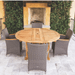 Foldable Teak Table (60" Round) - DropLeaf - Teak HQ™