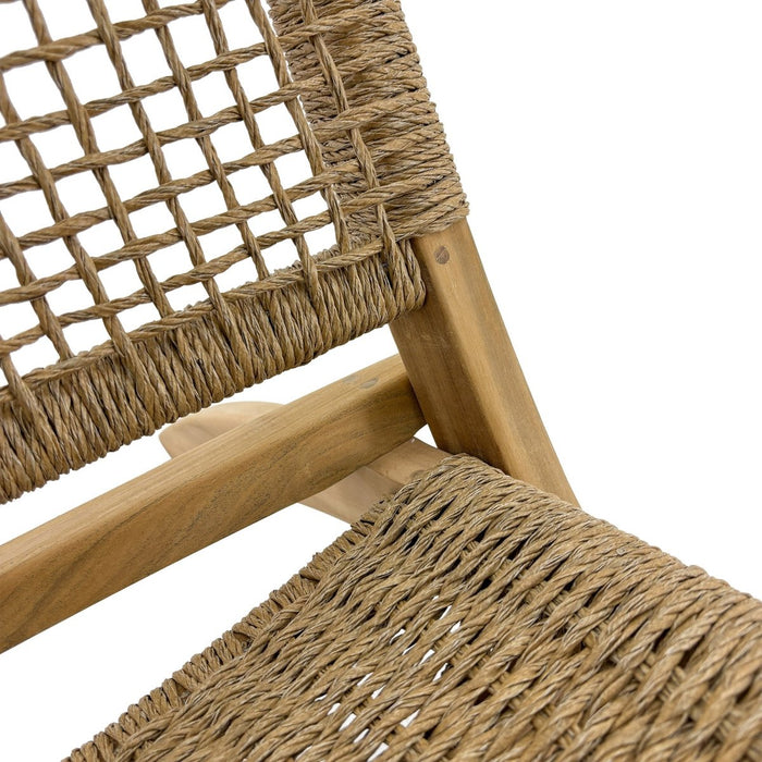 Folding Lounge Chair With Polystrand Seat - Shoreline - Teak HQ™