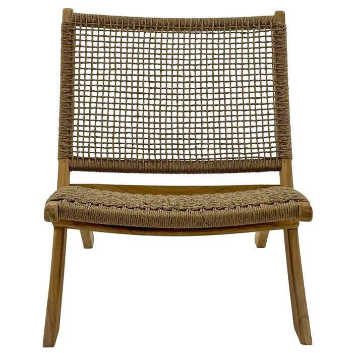 Folding Lounge Chair With Polystrand Seat - Shoreline - Teak HQ™