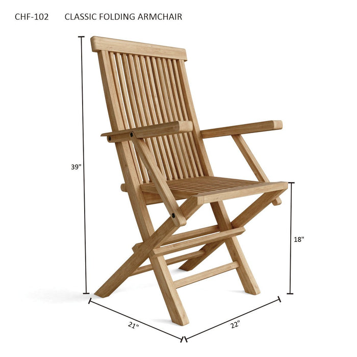 Folding Teak Chairs (Set of 2) - Classic - Teak HQ™