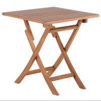 Folding Teak Patio Table for 2 (28" Square) - Monaco
