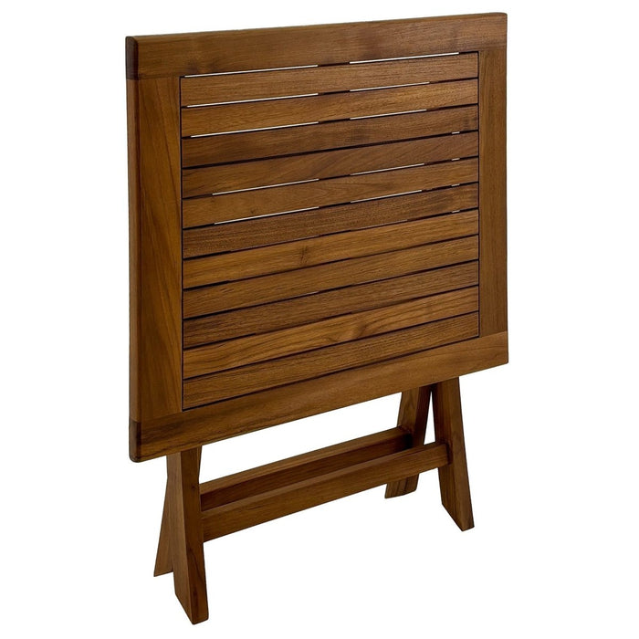 Folding Teak Patio Table for 2 (28" Square) - Monaco - Teak HQ™