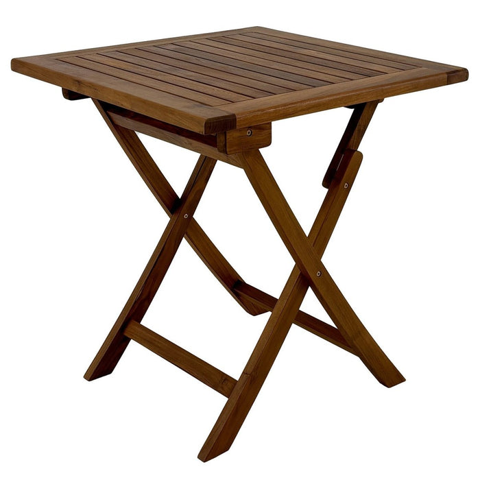 Folding Teak Patio Table for 2 (28" Square) - Monaco - Teak HQ™