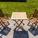 Folding Teak Patio Table for 2 (28" Square) - Monaco - Teak HQ™