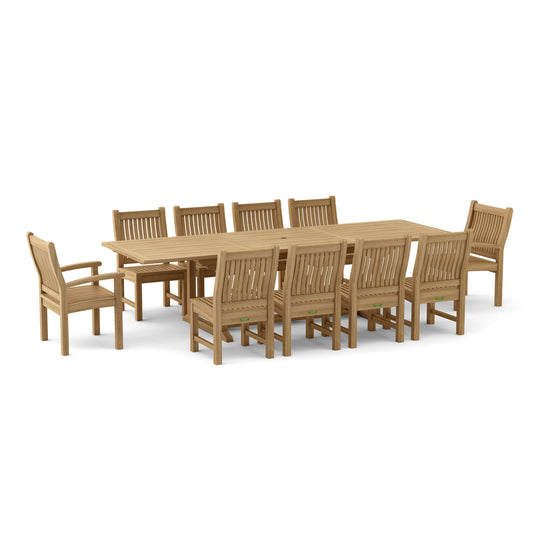11-Piece Teak Dining Set - Bahama (Table) & Sahara (Chairs)