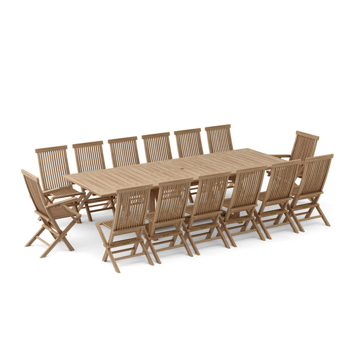 Teak Dining Set for 14 - Valencia (Table) & Classic (Chairs)