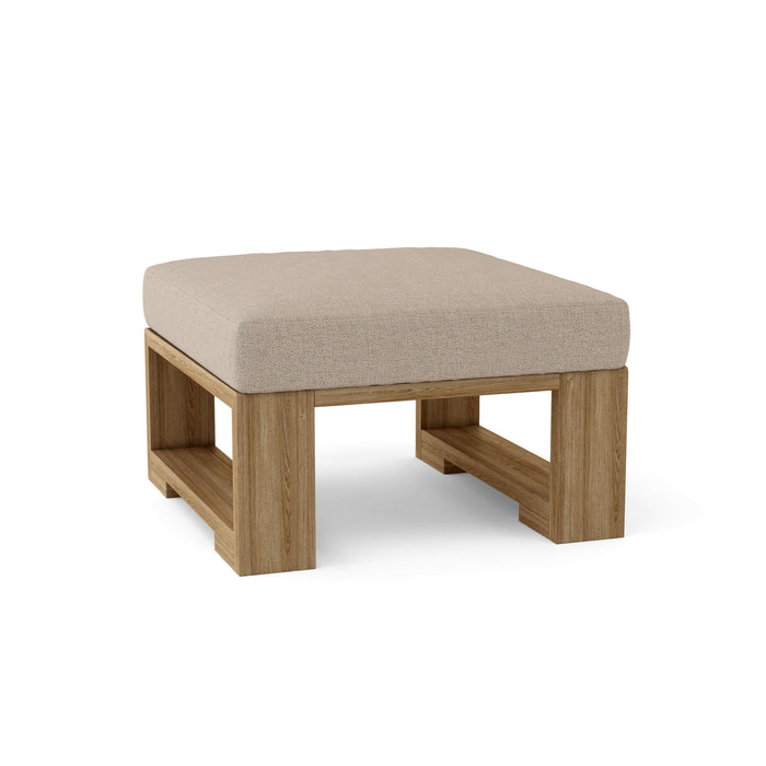 Teak Wood Ottoman - Capistrano