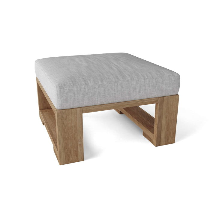 Teak Wood Ottoman - Capistrano