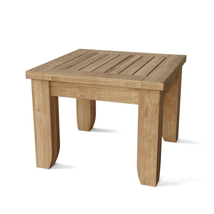 Small Teak Outdoor Side Table (22" Square) - Luxe