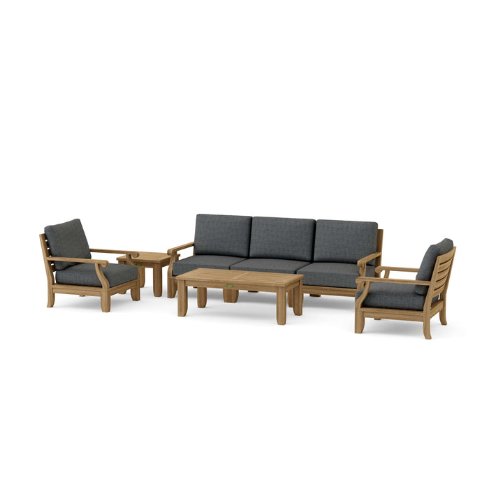 Real Teak Outdoor Furniture - Riviera 7-Piece Sectional Set