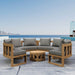 High - End Teak Furniture - Arena 5 - Piece Sectional Set - Teak HQ™