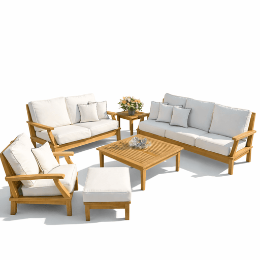High - End Teak Outdoor Furniture - Miami 6 - Piece Set - Teak HQ™