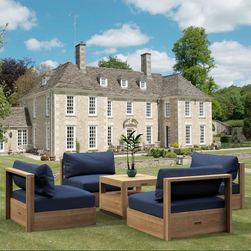 High - End Teak Patio Furniture - Copacabana 5 - Piece Set - Teak HQ™