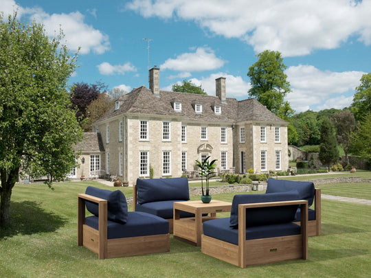 High - End Teak Patio Furniture - Copacabana 5 - Piece Set - Teak HQ™