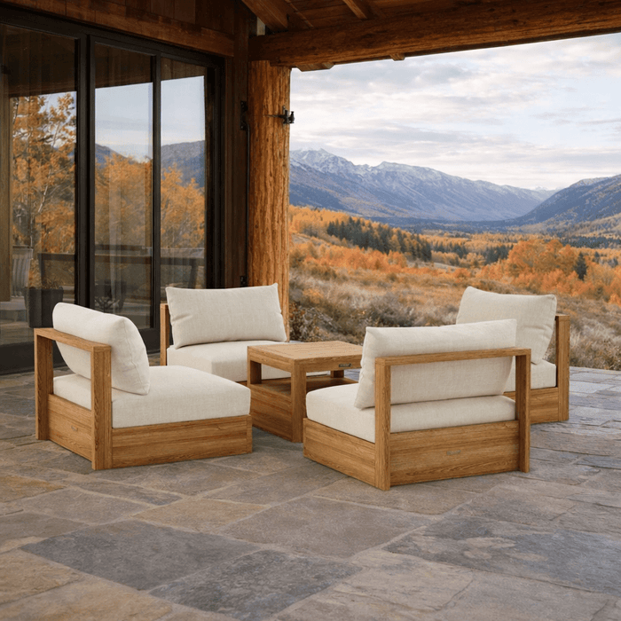 High - End Teak Patio Furniture - Copacabana 5 - Piece Set - Teak HQ™