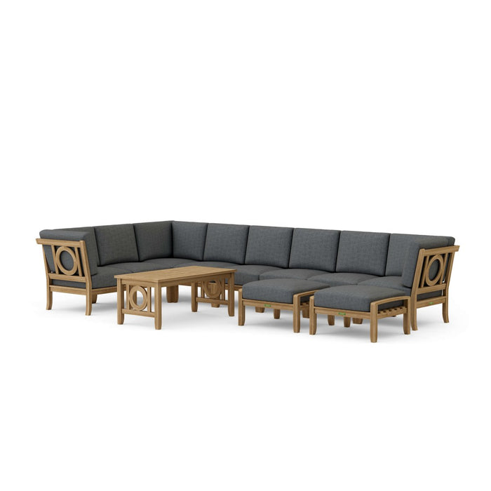High - Quality Teak Furniture - Natsepa 11 - Piece Sectional Set - Teak HQ™
