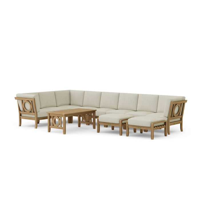 High - Quality Teak Furniture - Natsepa 11 - Piece Sectional Set - Teak HQ™
