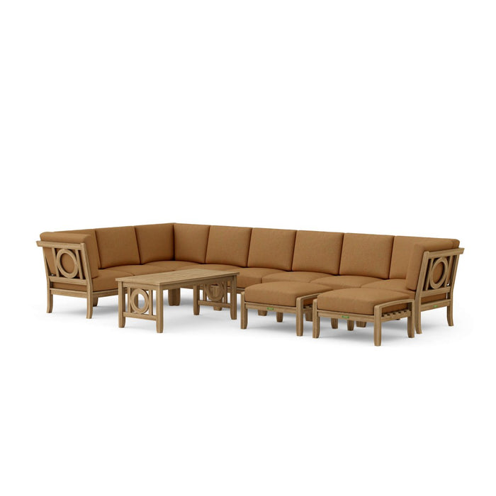 High - Quality Teak Furniture - Natsepa 11 - Piece Sectional Set - Teak HQ™